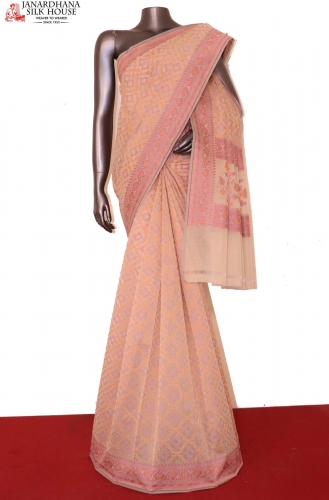 Exclusive Handloom Banarasi Kora Cotton Saree